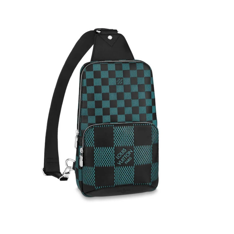 2 inside Louis Vuitton Avenue Slingbag Aqua Green