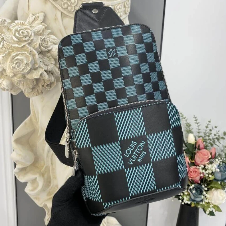 Lv belts replica 2 inside Louis Vuitton Avenue Slingbag Aqua Green
