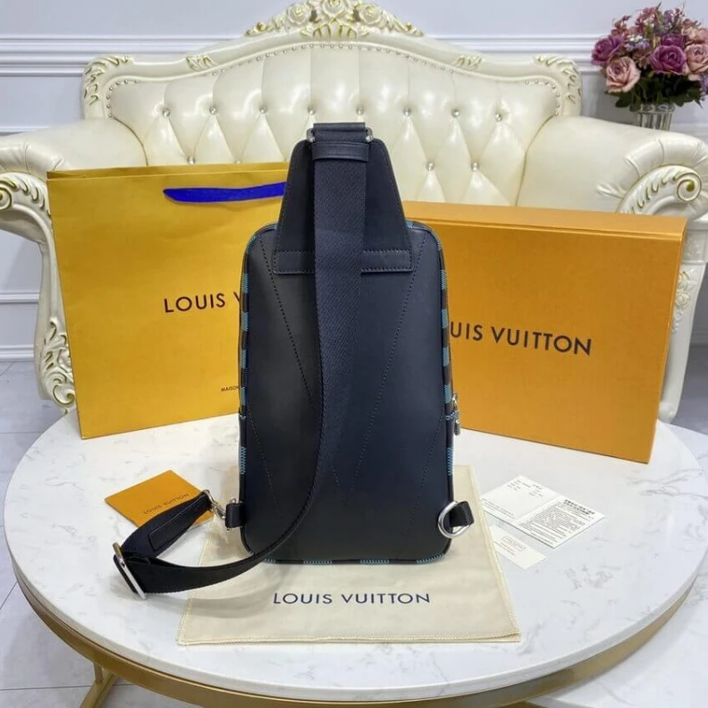 Lv belts replica 2 inside Louis Vuitton Avenue Slingbag Aqua Green