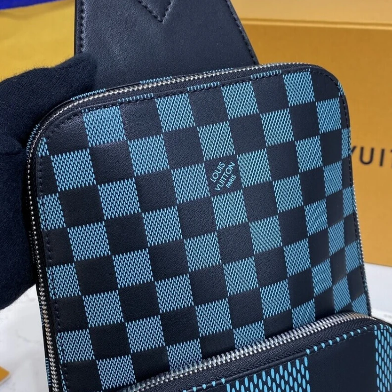 Lv belts replica 2 inside Louis Vuitton Avenue Slingbag Aqua Green