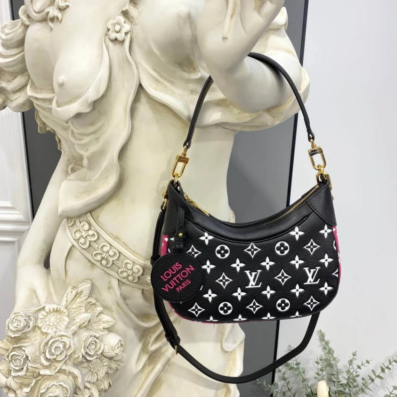 Replica bags Louis Vuitton Bagatelle Black White