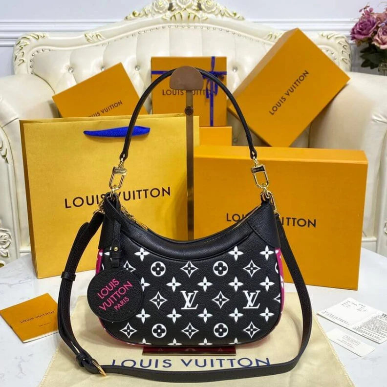 Replica bags Louis Vuitton Bagatelle Black White