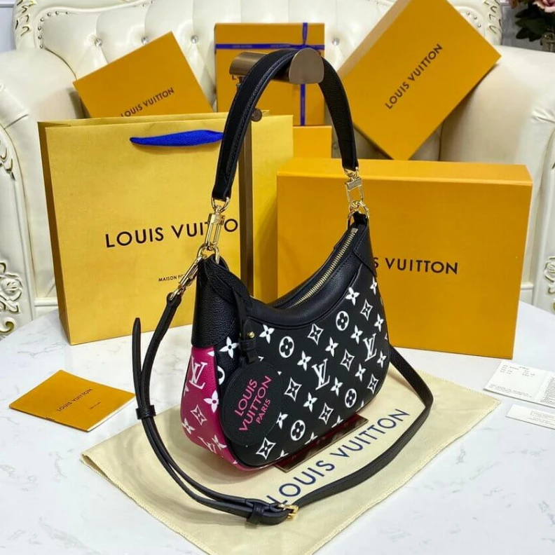 Replica bags Louis Vuitton Bagatelle Black White