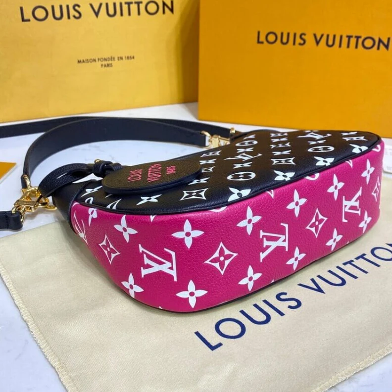 Replica bags Louis Vuitton Bagatelle Black White