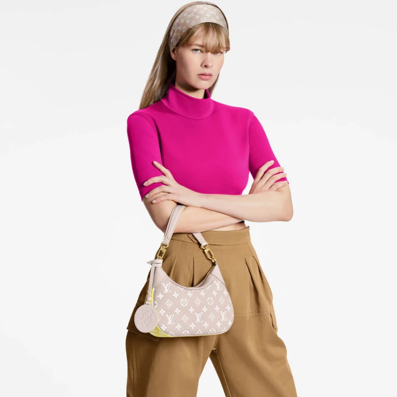Louis vuitton locations Strap dro Louis Vuitton Bagatelle Rose Beige