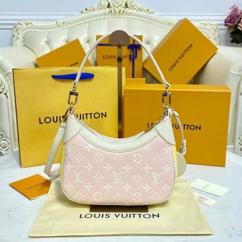 Louis vuitton locations Strap dro Louis Vuitton Bagatelle Rose Beige