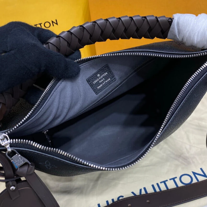Lv belts replica Strap Dro Louis Vuitton Beaubourg Hobo MM Black