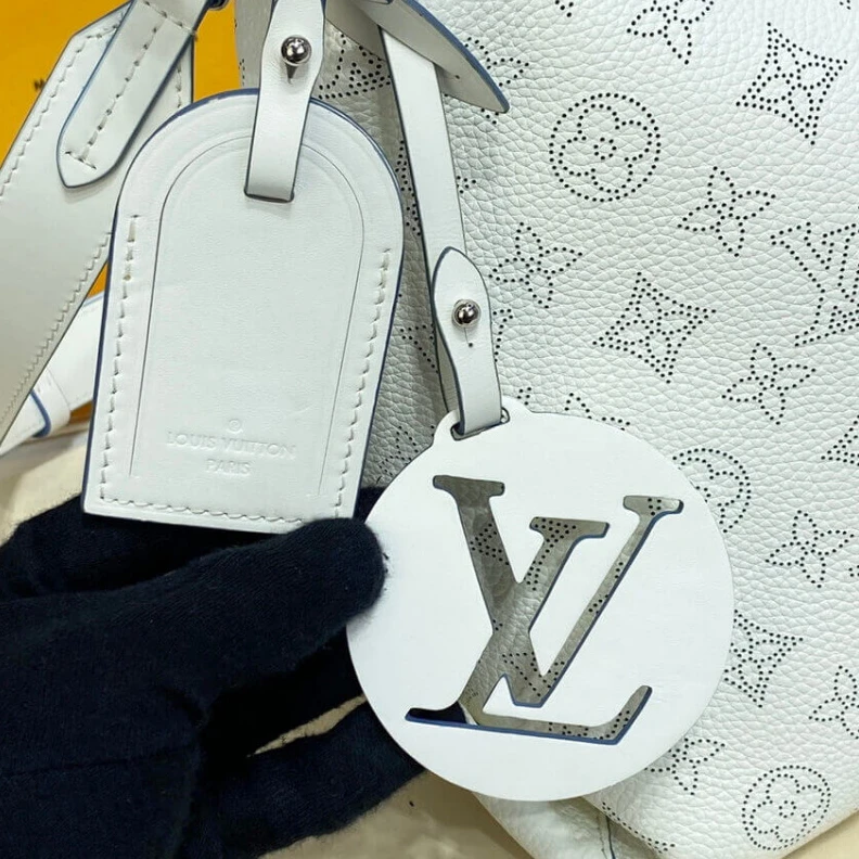 Replica bags Snow Whit Louis Vuitton Beaubourg Hobo MM White