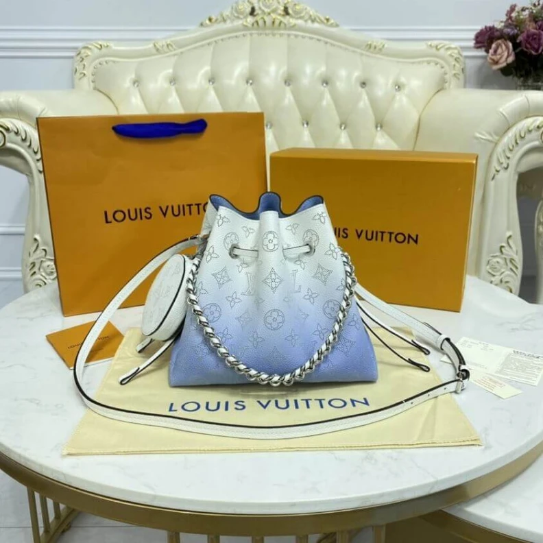 Replica bags lv Leather d Louis Vuitton Bella Gradient Blue