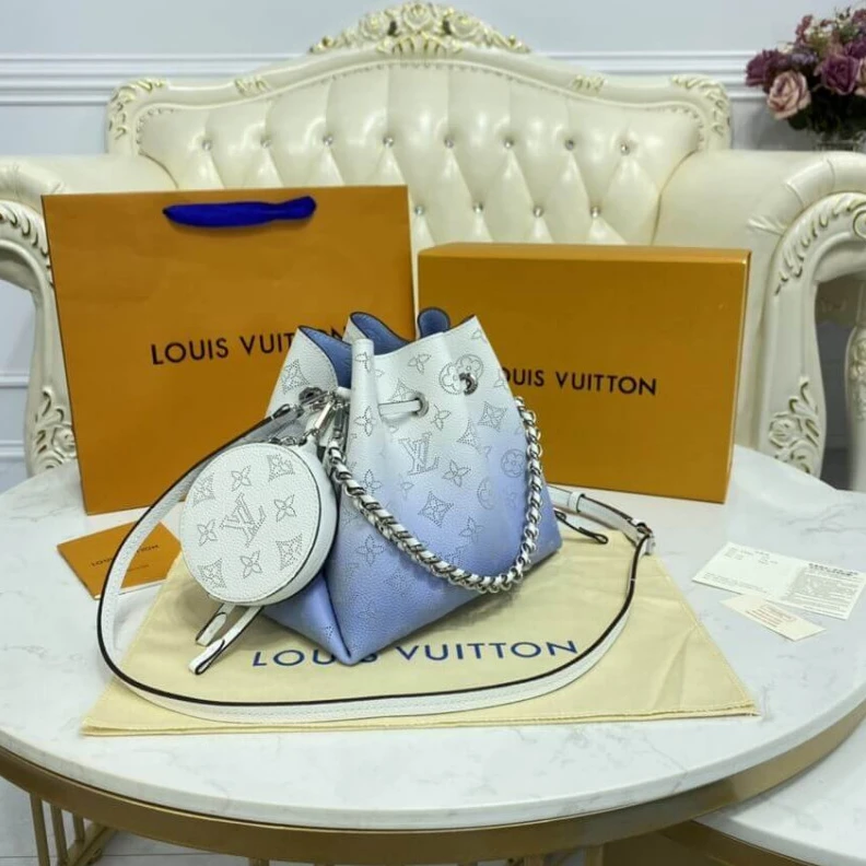 Replica bags lv Leather d Louis Vuitton Bella Gradient Blue