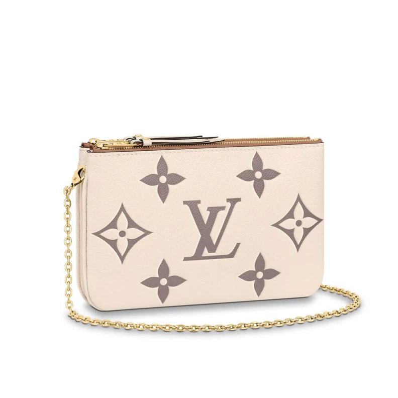 Louis Vuitton Bicolor Double Zip Pochette Cream
