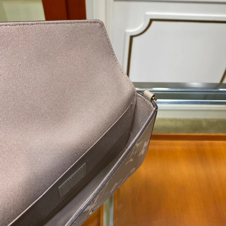 Top lv Goldcolor Louis Vuitton Bicolor Monogram Empreinte Leather Felicie Pochette Gray Cream
