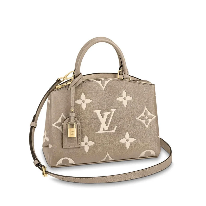 Padlock Louis Vuitton Bicolor Monogram Empreinte Leather Petit Palais Tourterelle Creme