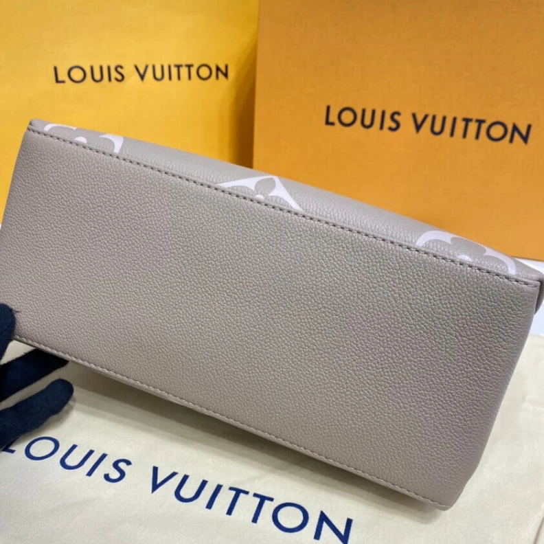 Replica bags Padlock Louis Vuitton Bicolor Monogram Empreinte Leather Petit Palais Tourterelle Creme