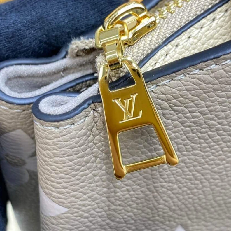 Replica bags Padlock Louis Vuitton Bicolor Monogram Empreinte Leather Petit Palais Tourterelle Creme