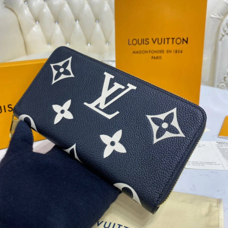 Mythick.ru Zipped co Louis Vuitton Bicolor Monogram Empreinte Leather Zippy Wallet Black   Beige