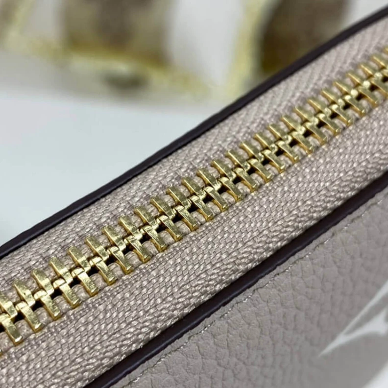 Louis vuitton locations 19.5 x 10 Louis Vuitton Bicolor Monogram Empreinte Leather Zippy Wallet Tourterelle Gray Cream