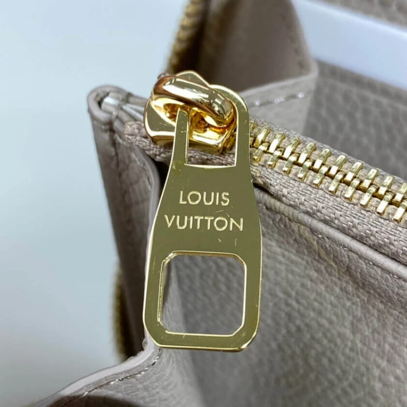 Louis vuitton locations 19.5 x 10 Louis Vuitton Bicolor Monogram Empreinte Leather Zippy Wallet Tourterelle Gray Cream