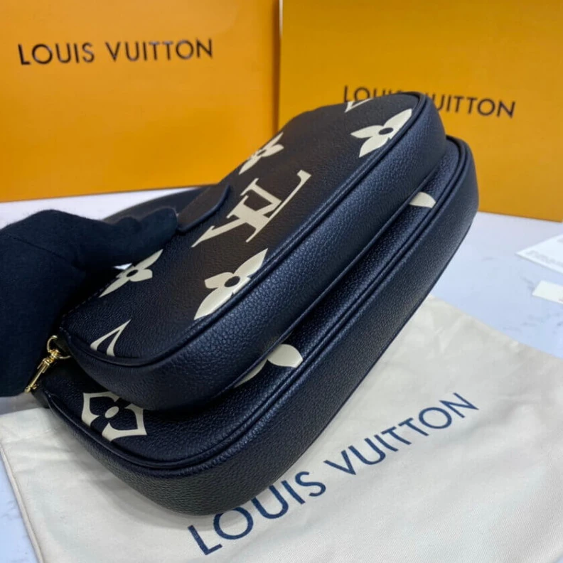 Mythick Chain dro Louis Vuitton Bicolor Multi Pochette Accessoires Black Cream