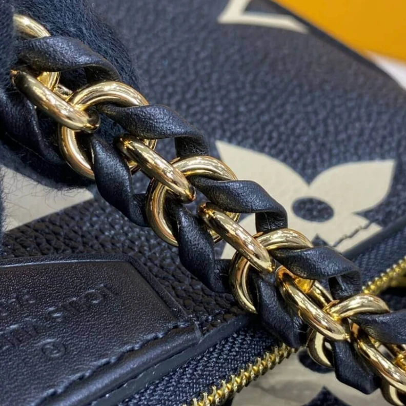 Mythick Chain dro Louis Vuitton Bicolor Multi Pochette Accessoires Black Cream