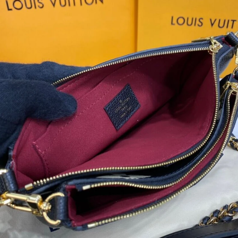 Mythick Chain dro Louis Vuitton Bicolor Multi Pochette Accessoires Black Cream