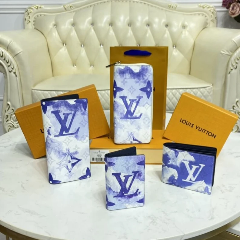 Replica bag 1 large z Louis Vuitton Blue Brazza Wallet
