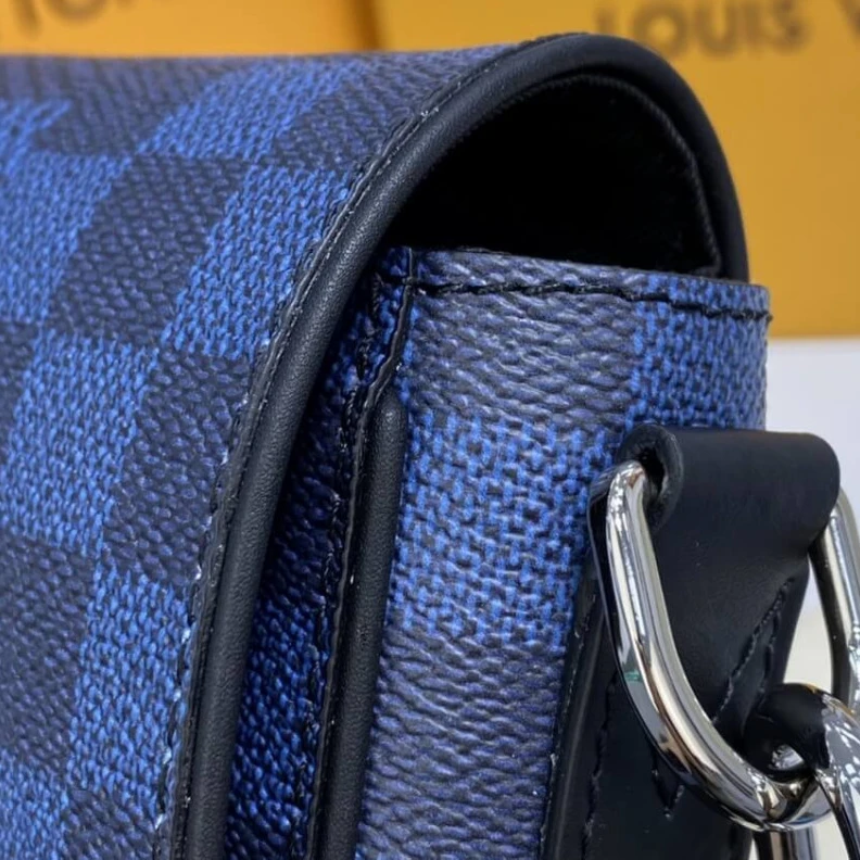 Replica bags Outside f Louis Vuitton Blue Damier Graphite Studio Messenger