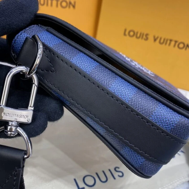 Replica bags Outside f Louis Vuitton Blue Damier Graphite Studio Messenger