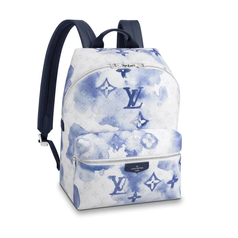 Cowhidele Louis Vuitton Blue Monogram Watercolor Discovery Backpack