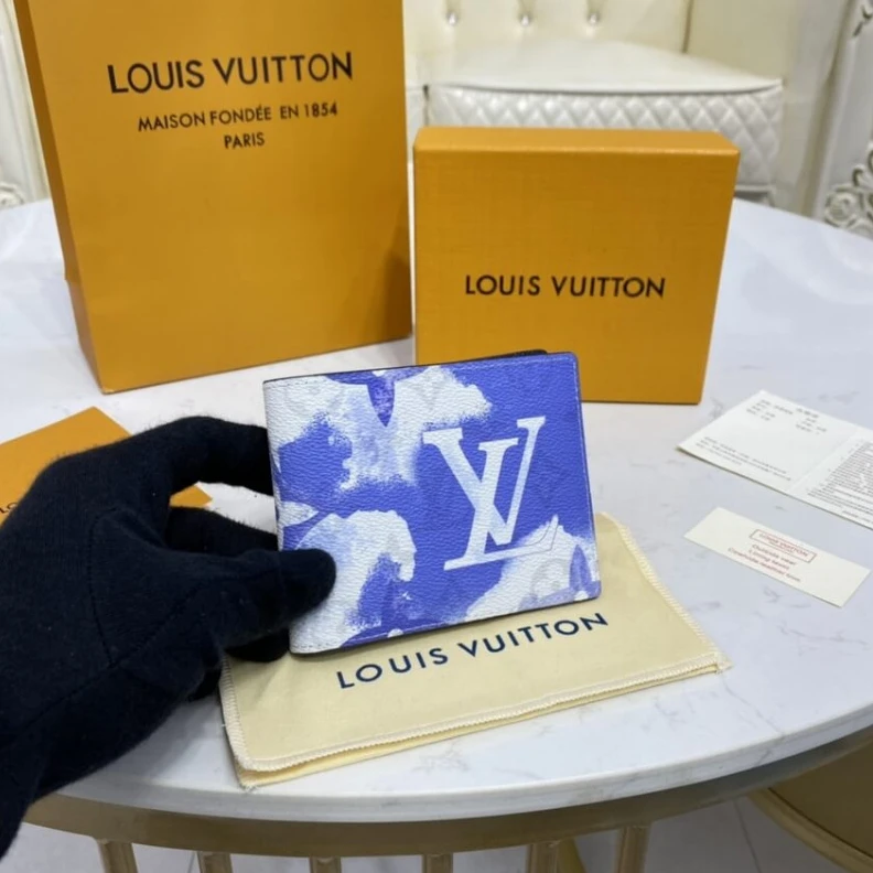 Monogram Louis Vuitton Blue Multiple Wallet