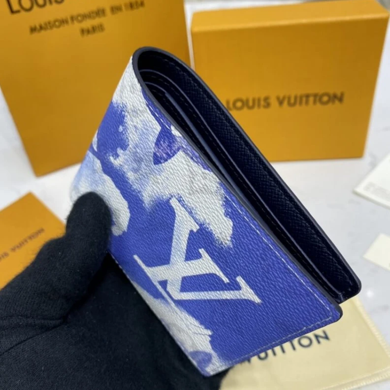 Top lv Monogram Louis Vuitton Blue Multiple Wallet