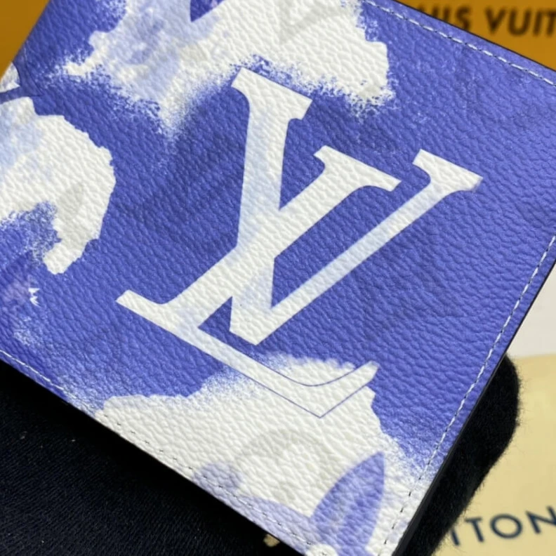 Top lv Monogram Louis Vuitton Blue Multiple Wallet