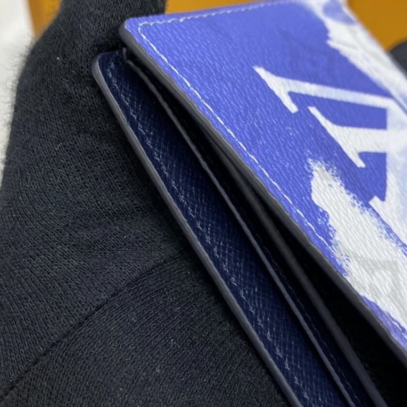 Top lv Monogram Louis Vuitton Blue Multiple Wallet