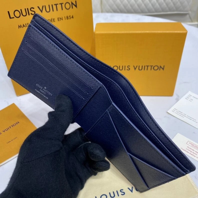 Top lv Monogram Louis Vuitton Blue Multiple Wallet