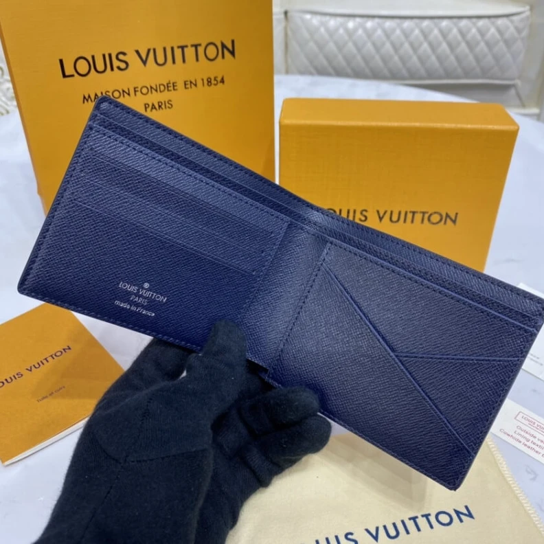 Top lv Monogram Louis Vuitton Blue Multiple Wallet