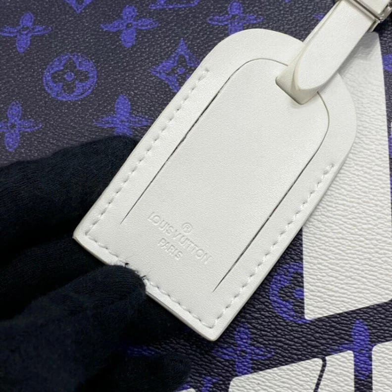 Replica bags Inside zi Louis Vuitton Blue Vintage Monogram Canvas Keepall Bandouliere 55