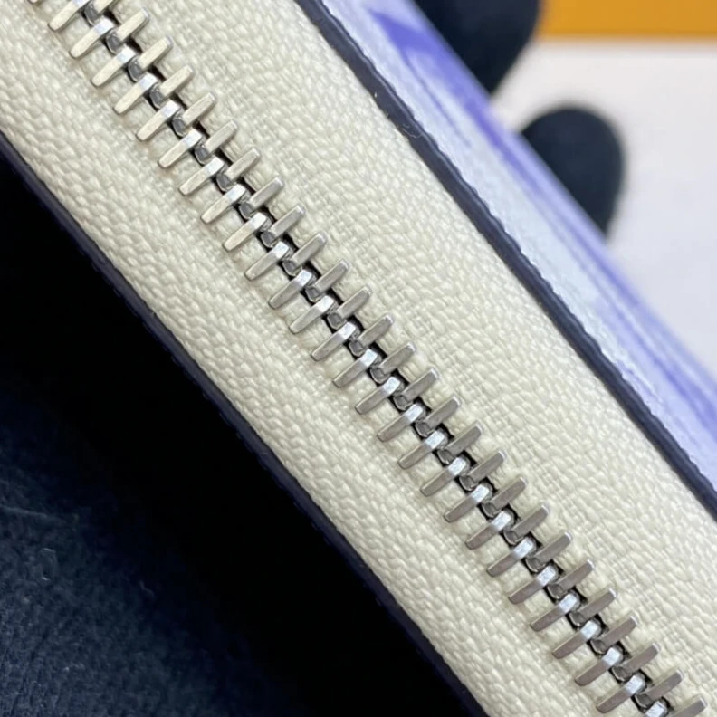 Lv belts replica Large gus Louis Vuitton Blue Zippy Wallet Vertical