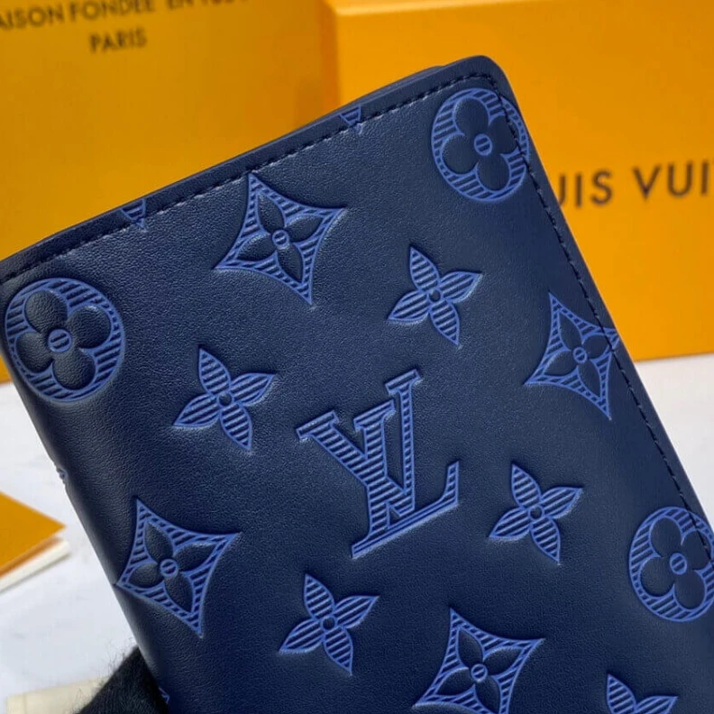 Louis vuitton locations Navy Blue Louis Vuitton Brazza Wallet Navy Blue