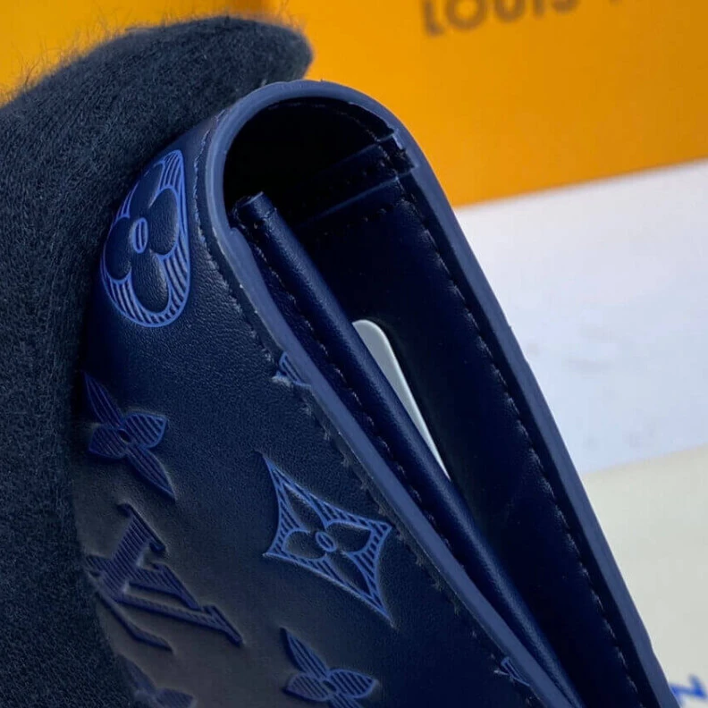 Louis vuitton locations Navy Blue Louis Vuitton Brazza Wallet Navy Blue