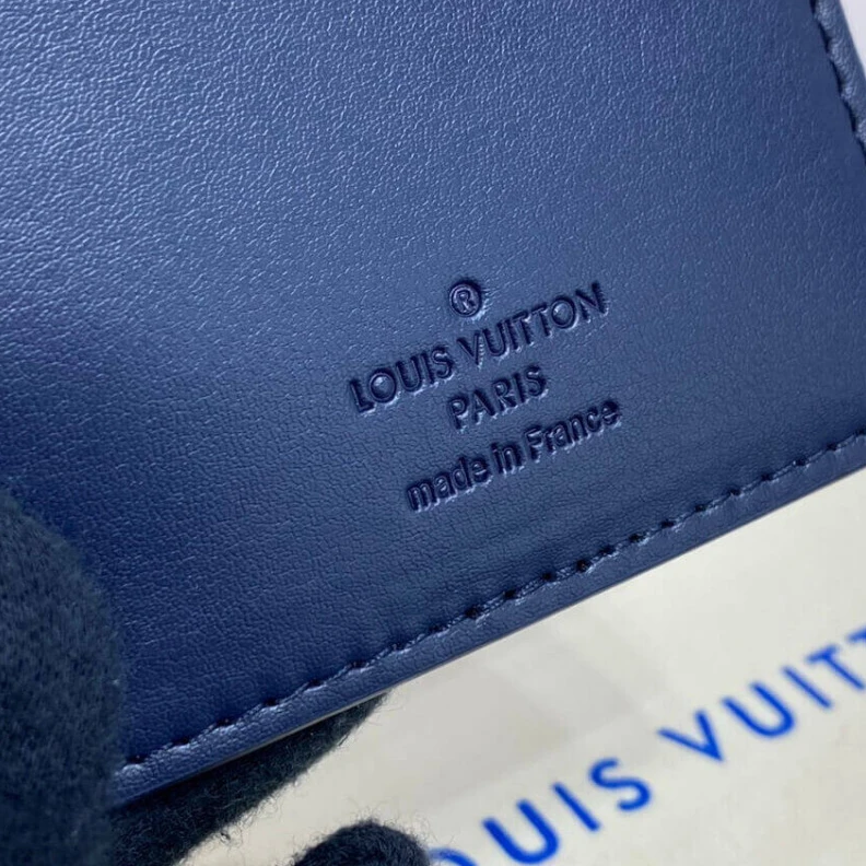 Louis vuitton locations Navy Blue Louis Vuitton Brazza Wallet Navy Blue