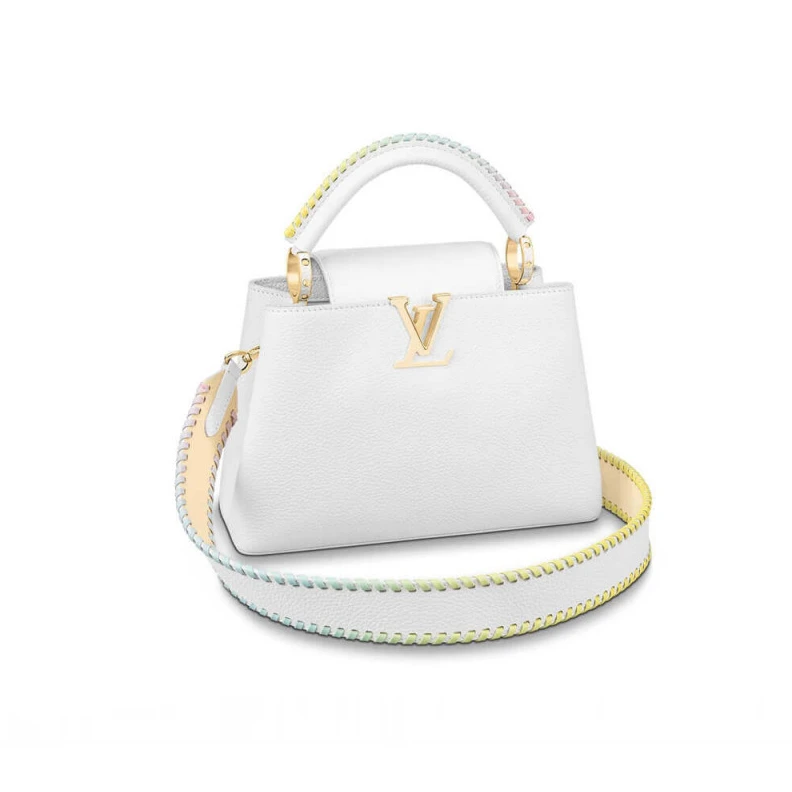 Strap: Re Louis Vuitton Capucines BB Bag White