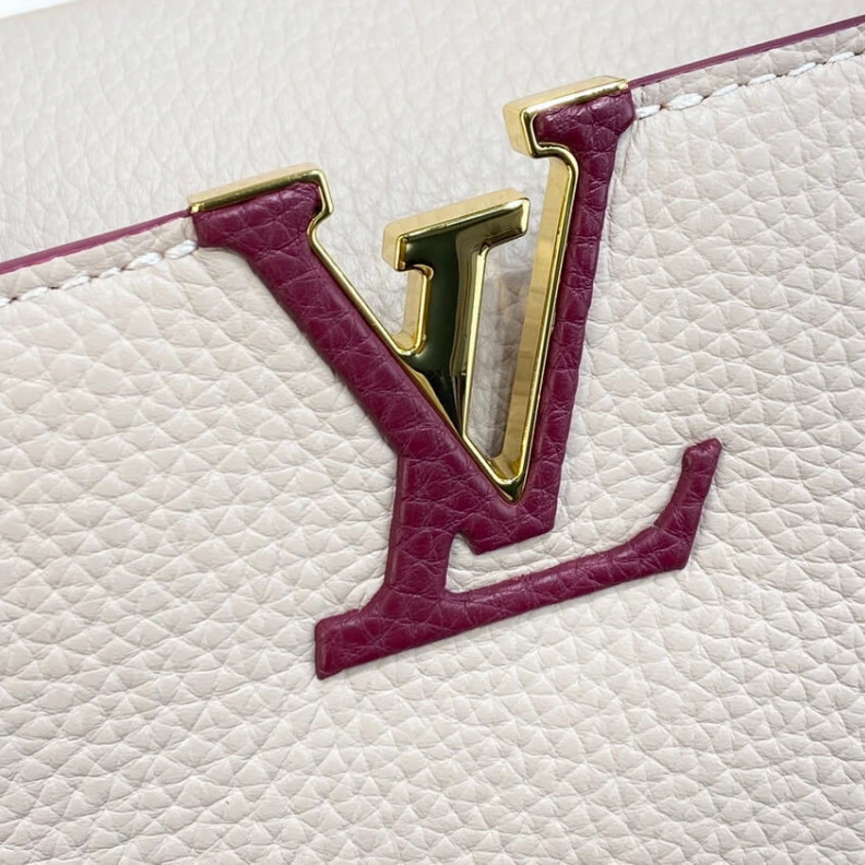 Louis vuitton locations Louis Vuitton Capucines BB Eggshell Lie de Vin Red