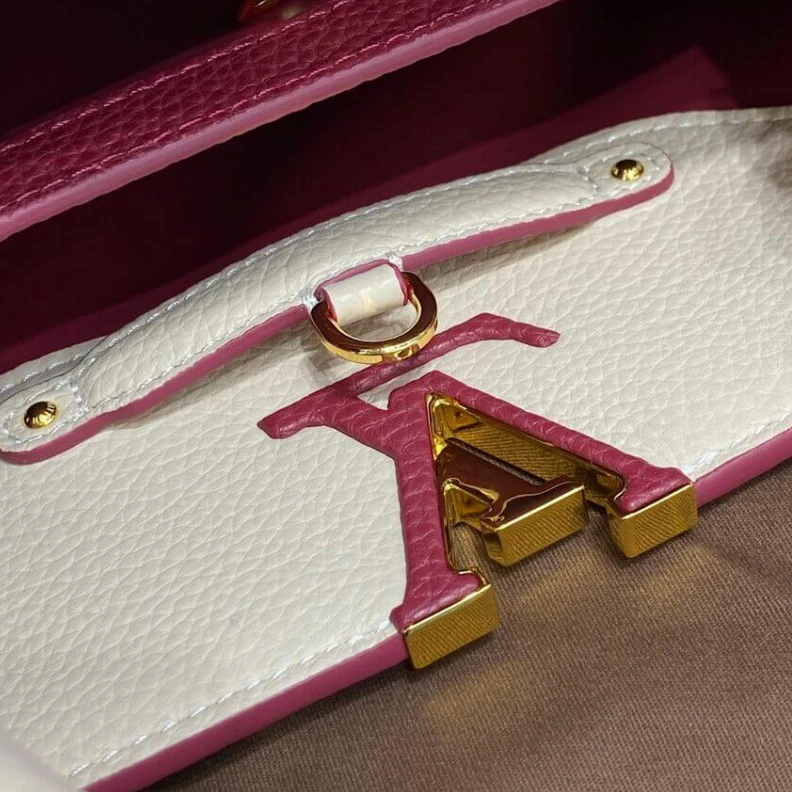 Louis vuitton locations Louis Vuitton Capucines BB Eggshell Lie de Vin Red