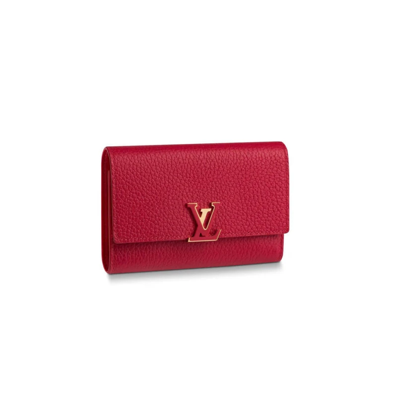 Cowhidele Louis Vuitton Capucines Compact Wallet