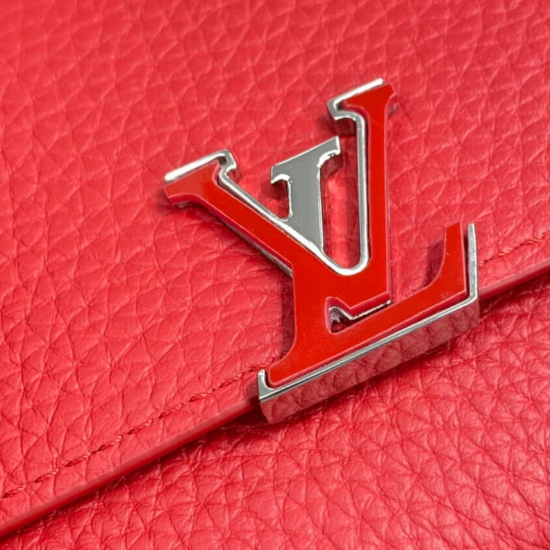 Replica bags Cowhidele Louis Vuitton Capucines Compact Wallet