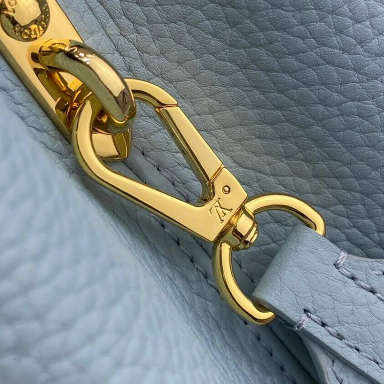 Louis vuitton locations Taurillon Louis Vuitton Capucines MM Bag Olympus Blue