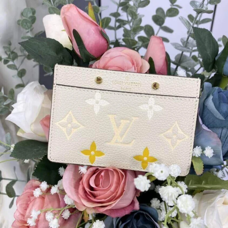 3 card sl Louis Vuitton Card Holder Beige