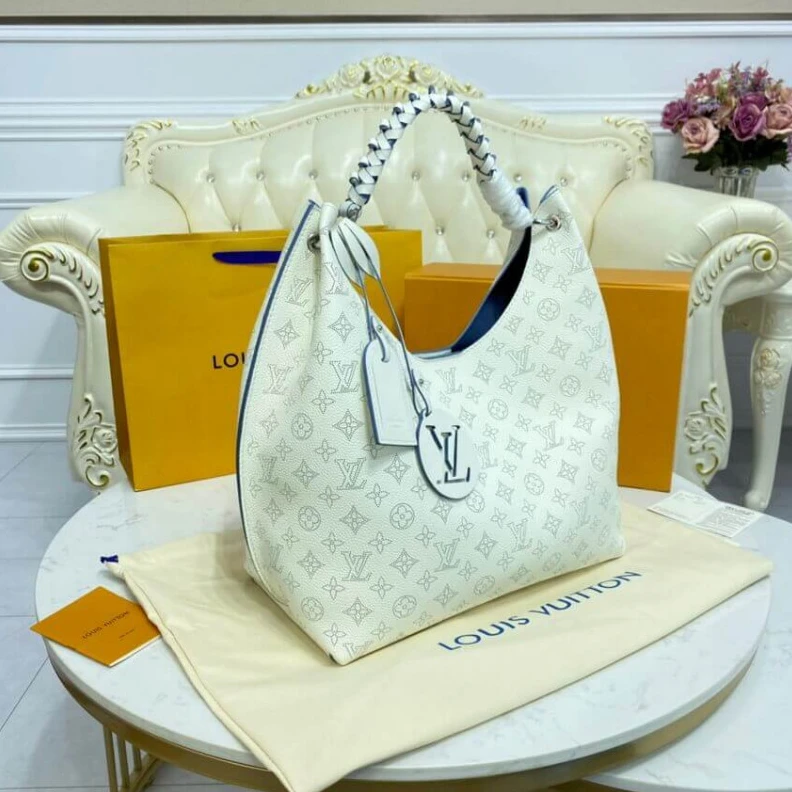 Top lv 4 protect Louis Vuitton Carmel Mahina in White