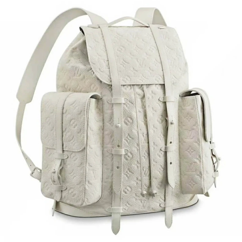 Textile l Louis Vuitton Christopher Backpack GM White