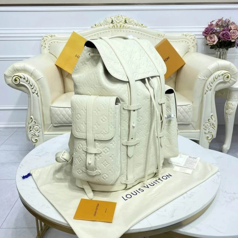 Replica bag Textile l Louis Vuitton Christopher Backpack GM White